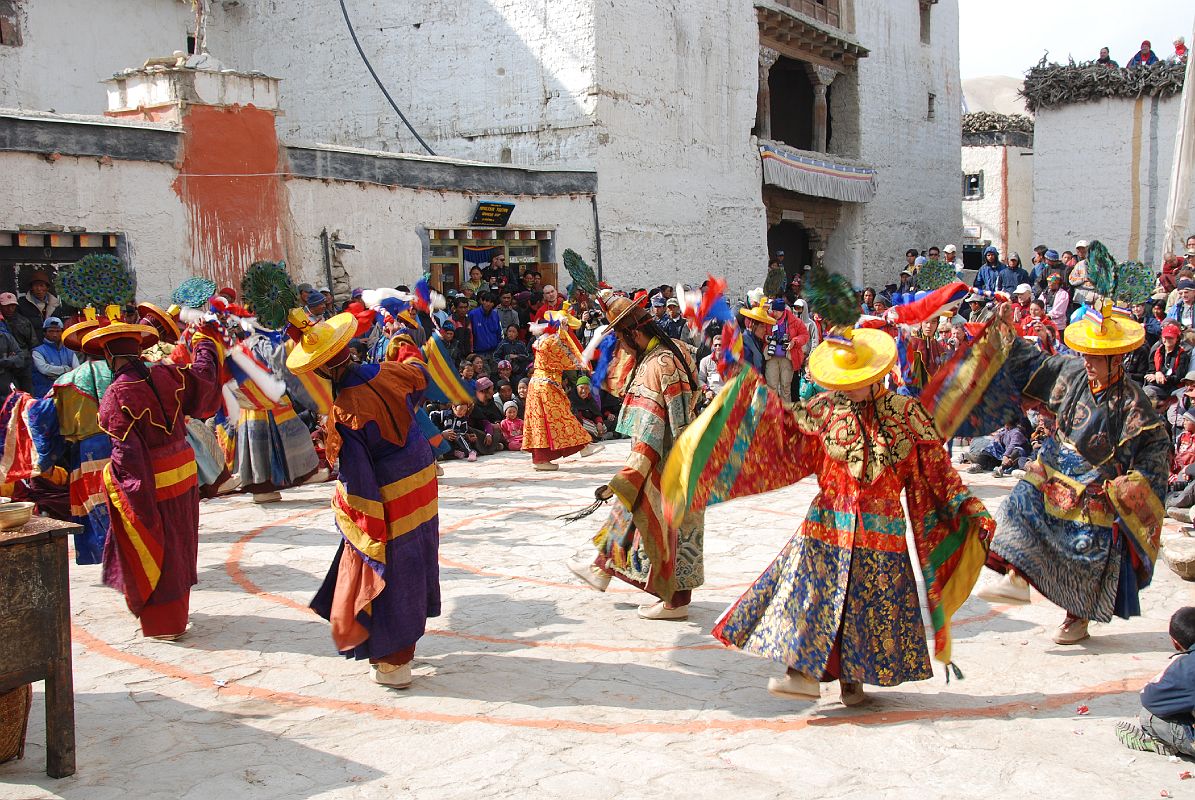 Mustang Lo Manthang Tiji Festival Day 1 04-1 Dorje Jono And Monks Leave Kings Palace And Start First Dance